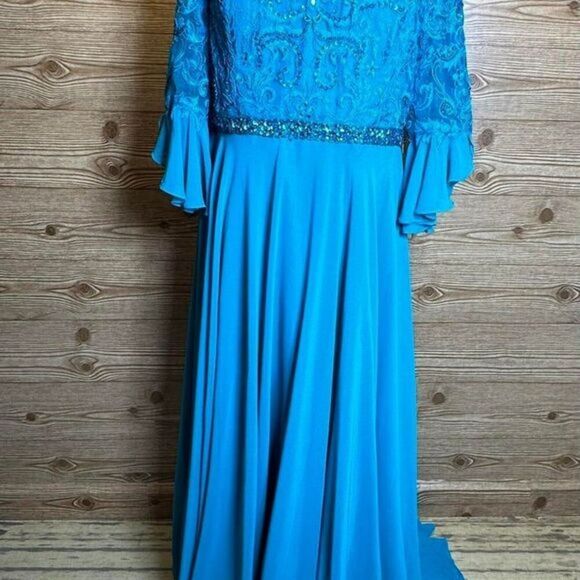NWT FORYOUDRESS Blue Gown sz 14‎ - Picture 2 of 10